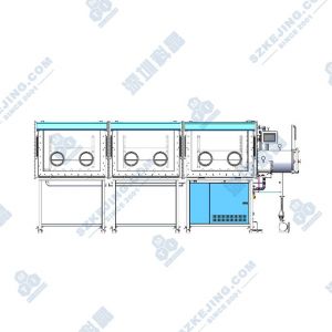 前開門式三節(jié)雙面六工位手套箱（一體式）